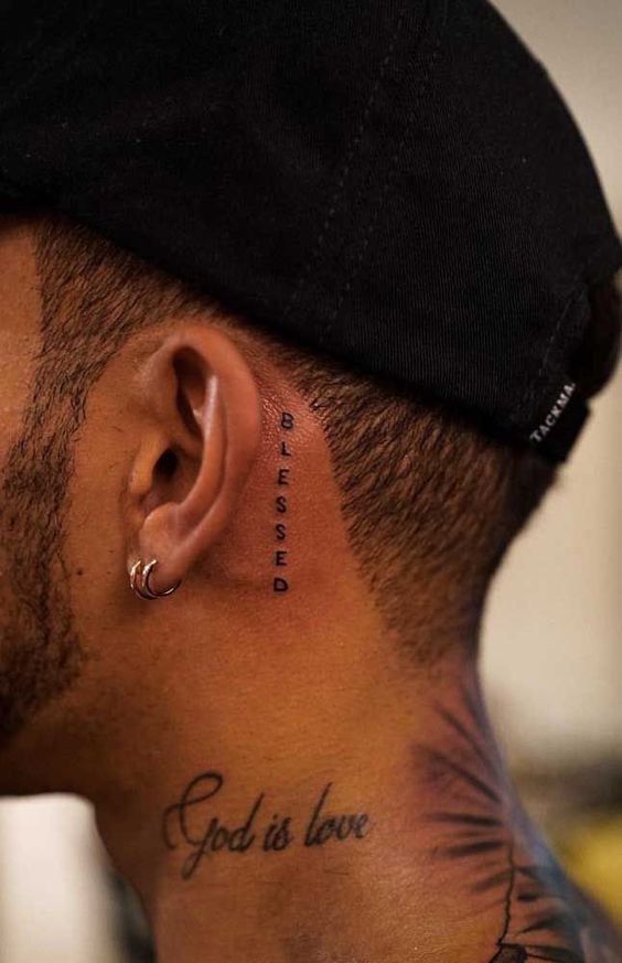 Tatuagem Atrás Da Orelha Escrita