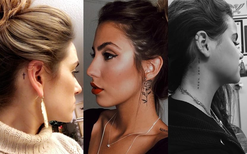 Tatuagem Atrás Da Orelha Escrita