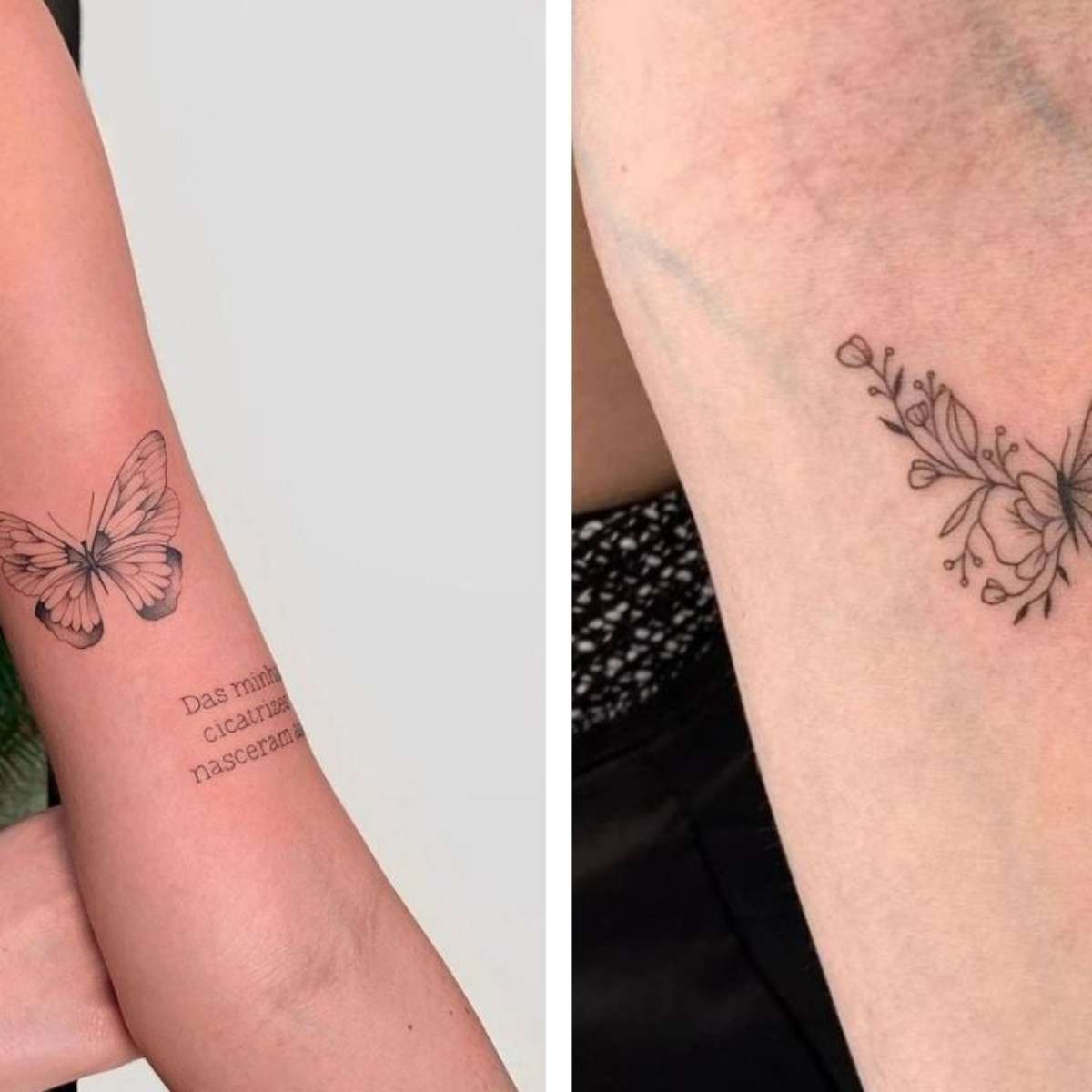 tatuagem borboleta pequena temporaria ou permanente