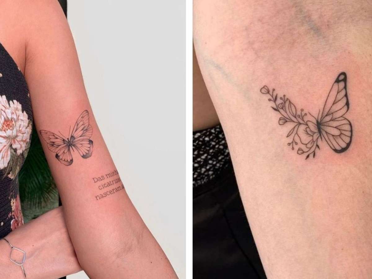 ideias tatuagem borboleta pequena delicada