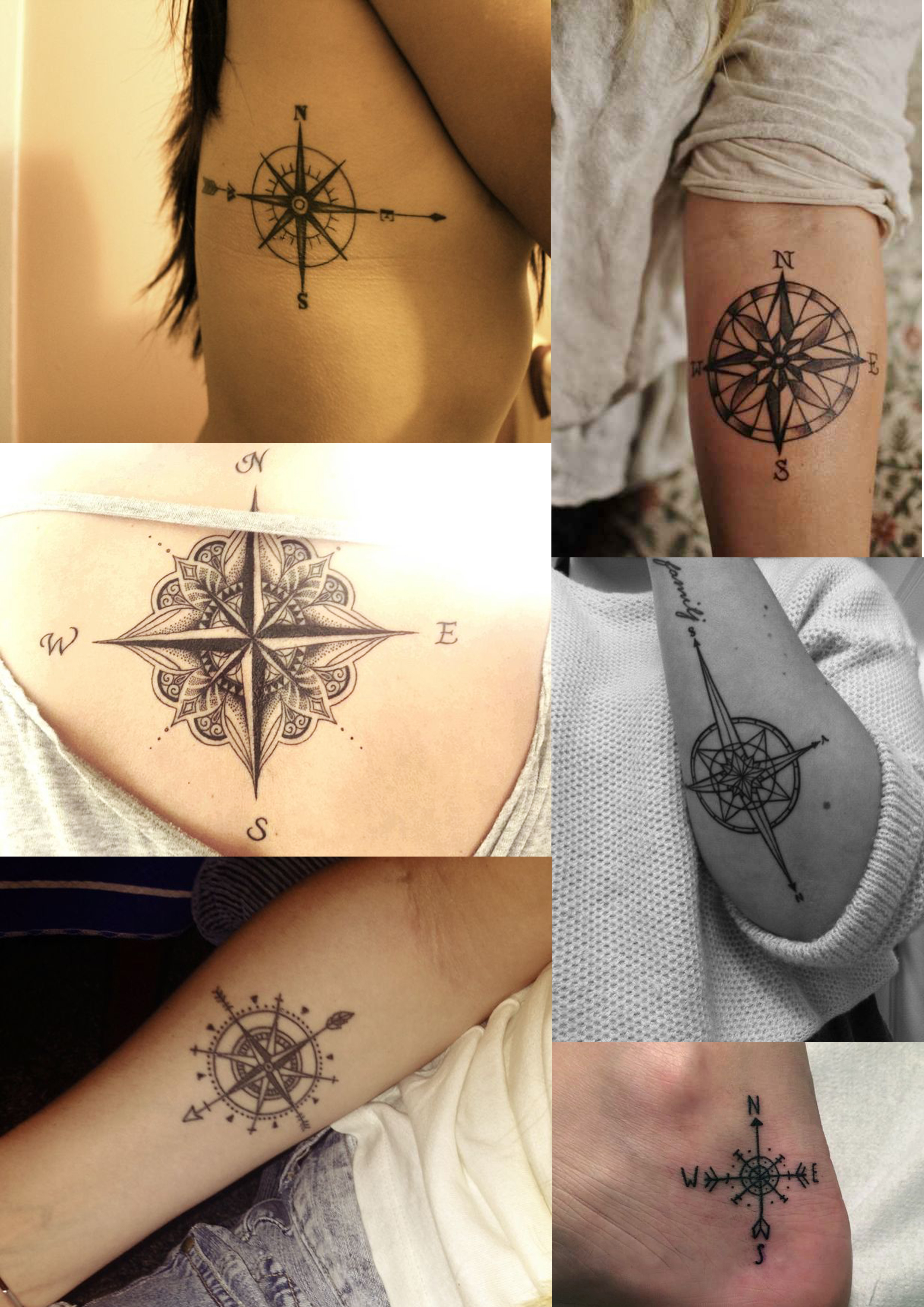 tatuagem bússola feminina