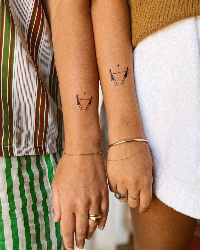 tatuagem com amiga