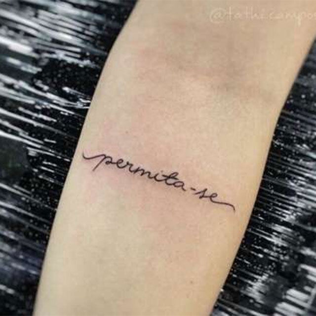 Tatuagem Com Frase Motivacional