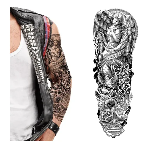 tatuagem anjo masculino braço