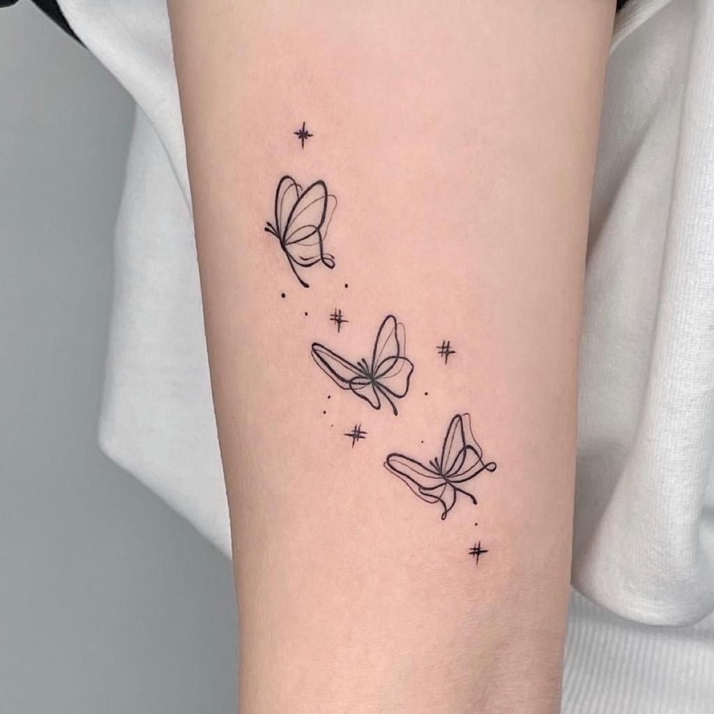 tatuagem de borboleta no braço