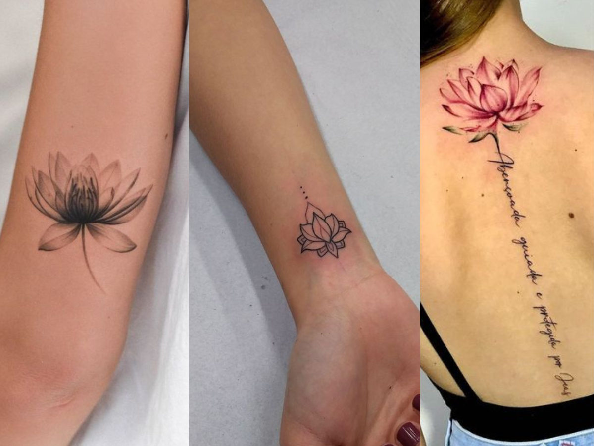 tatuagem de flor feminina delicada