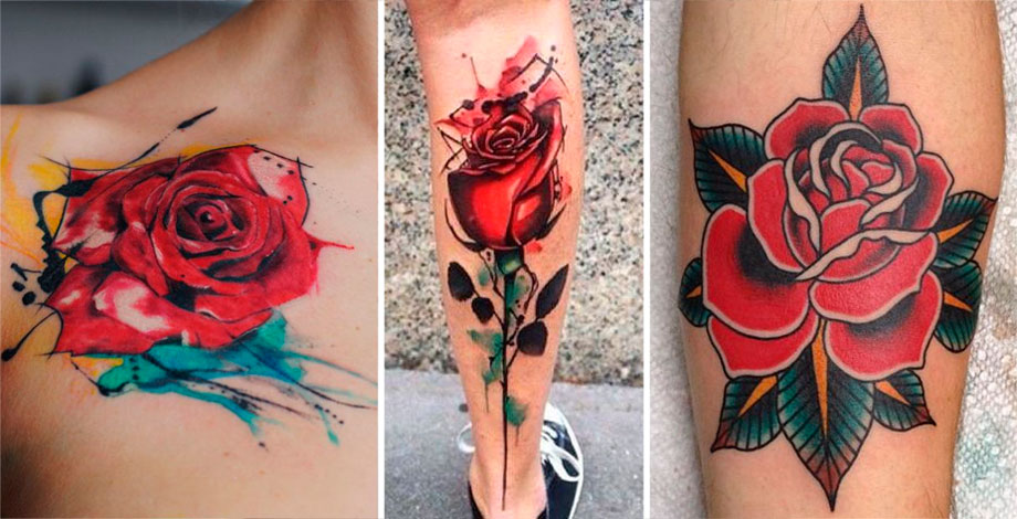 tatuagem de rosa na perna vs tatuagem de girassol na perna