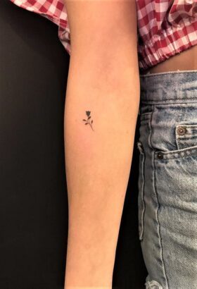 Tatuagem De Flores Delicadas No Antebraço