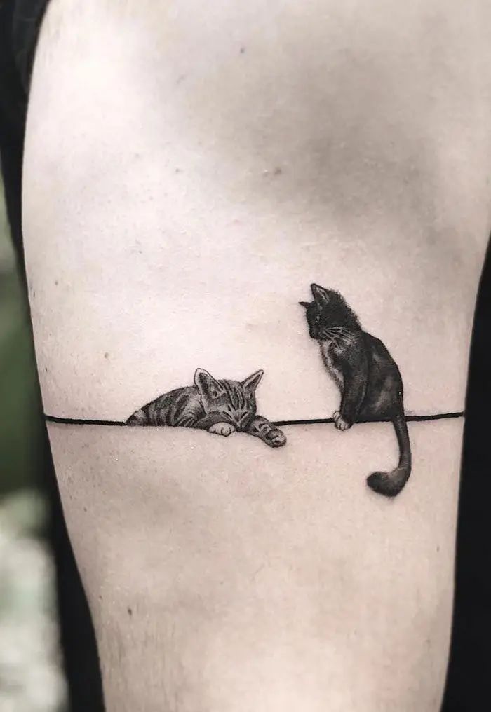 tatuagem de gatinho