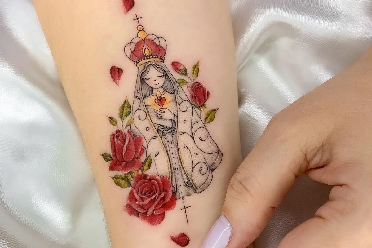ideias de tatuagem nossa senhora aparecida delicada