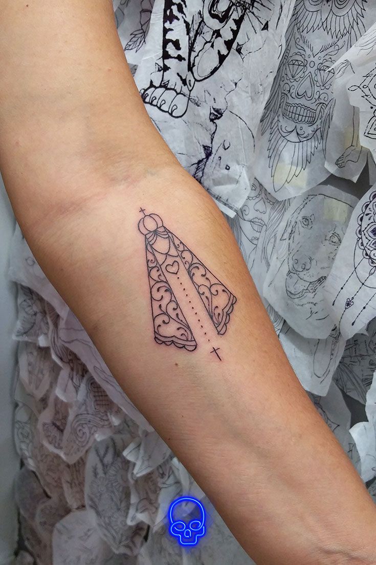 ideias de tatuagem nossa senhora aparecida delicada