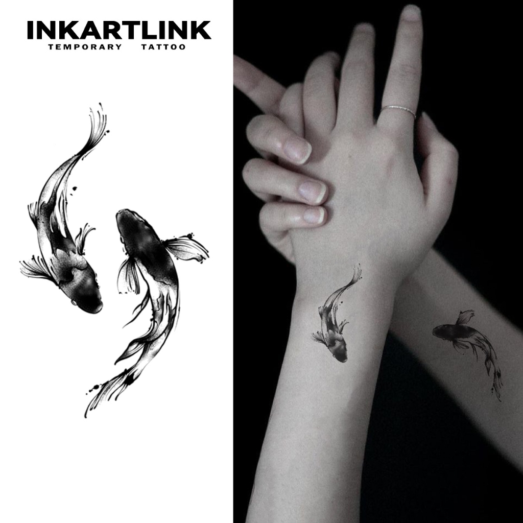 Tatuagem de peixe nas costas