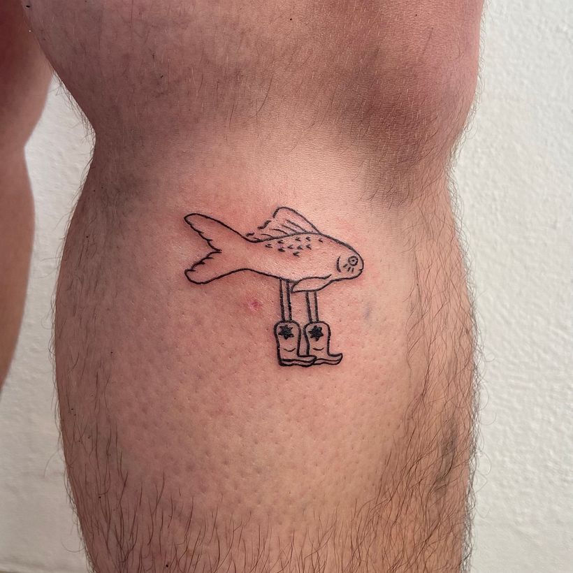 Tatuagem de peixe realista
