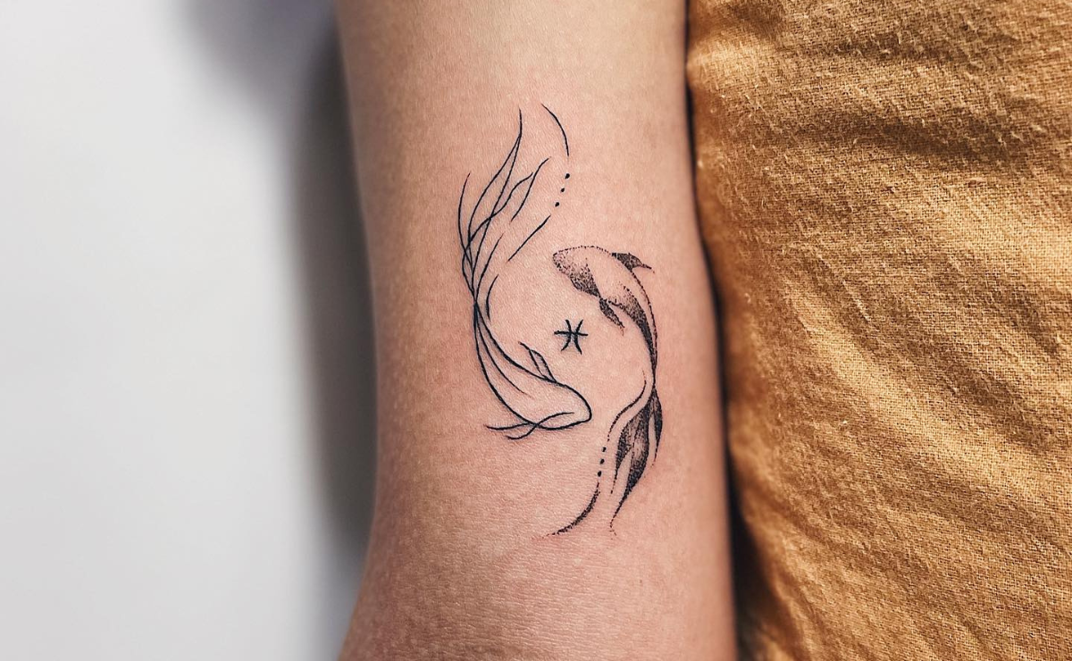 Tatuagem de peixe blackwork