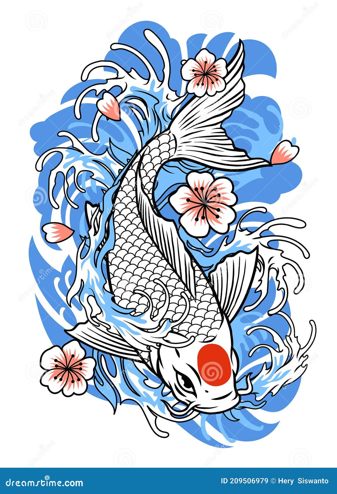 Tatuagem de peixe tribal