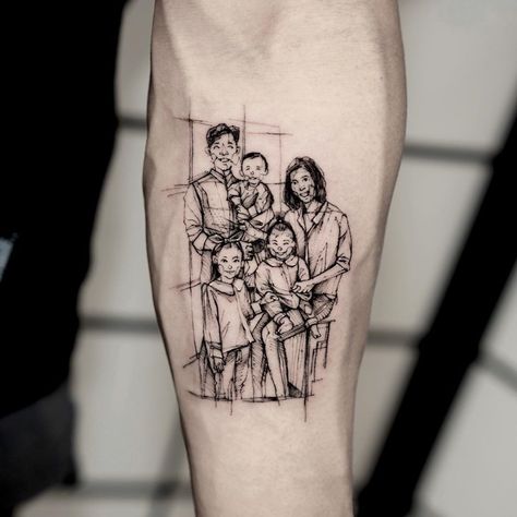tatuagem familia delicada
