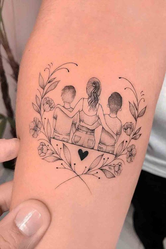 tatuagem familia delicada