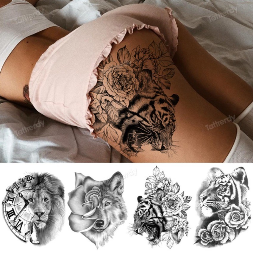 tatuagem feminina de tigre