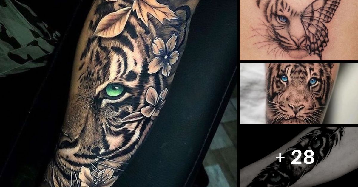 tatuagem feminina de tigre