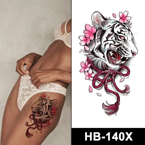tatuagem feminina de tigre