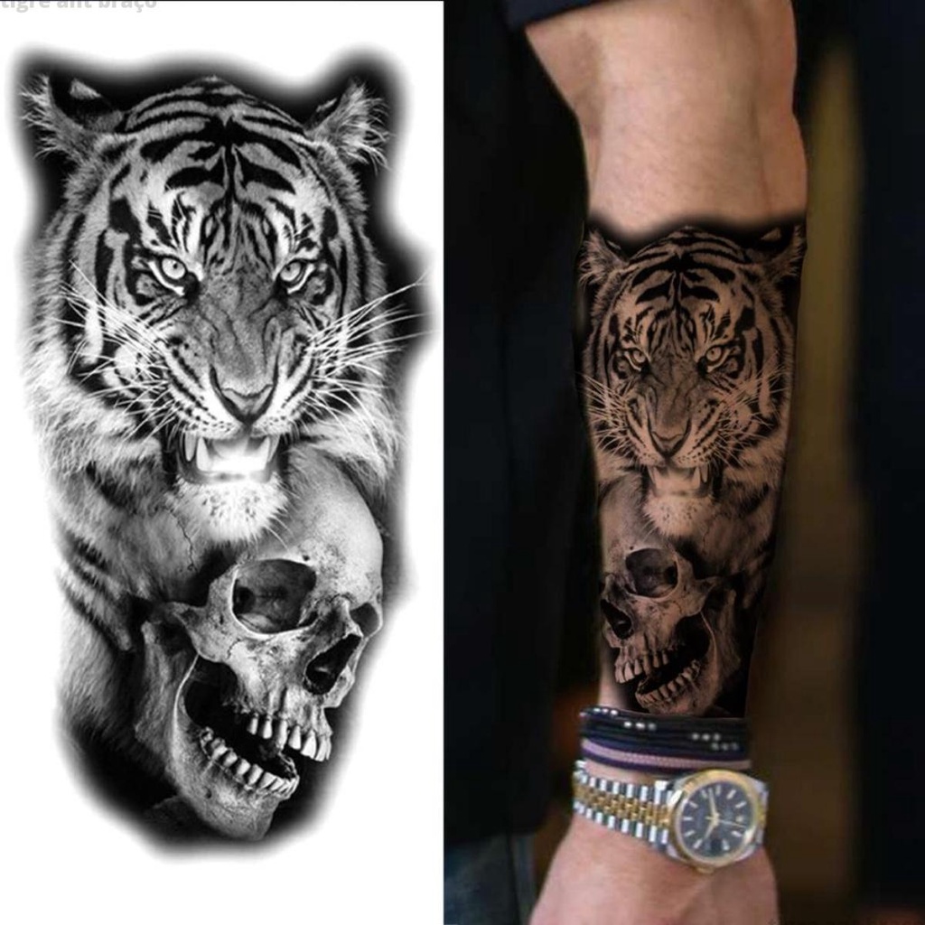 tatuagem feminina de tigre