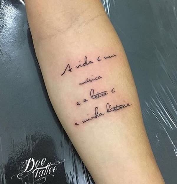 melhores frases para tatuagem feminina delicada no braço