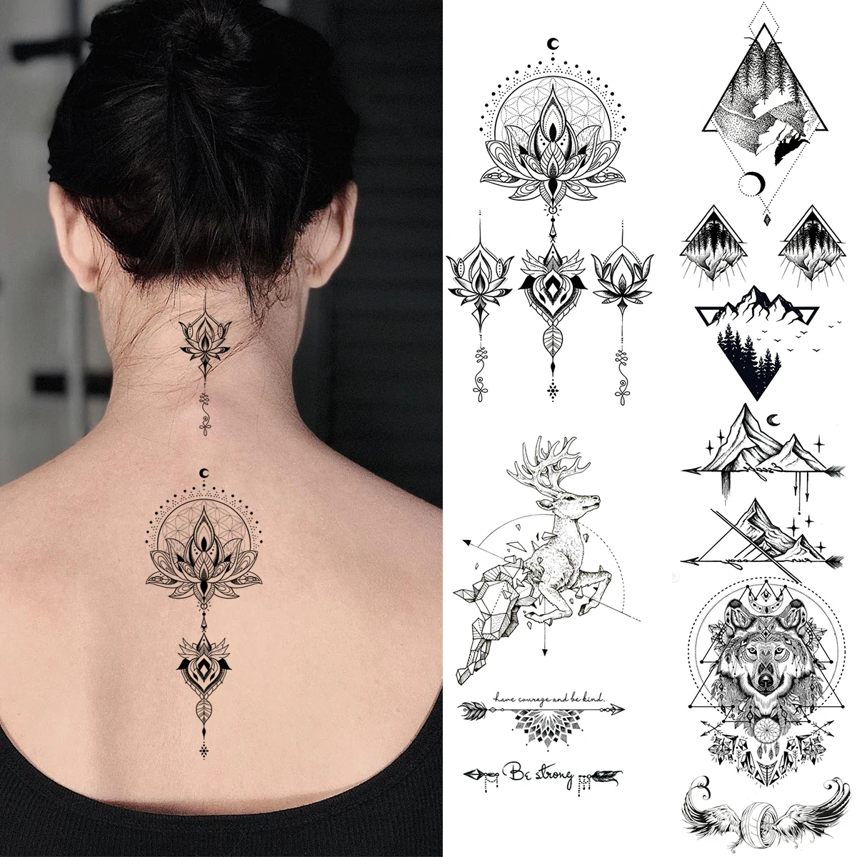 ideias de tatuagem feminina na nuca para inspiração