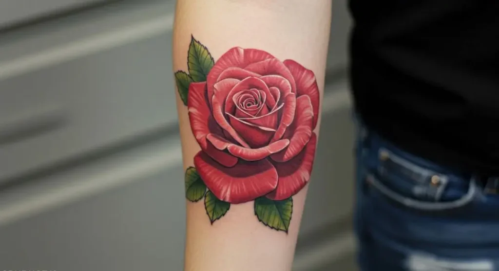 tatuagem de rosa no braço vs tatuagem de flor no braço