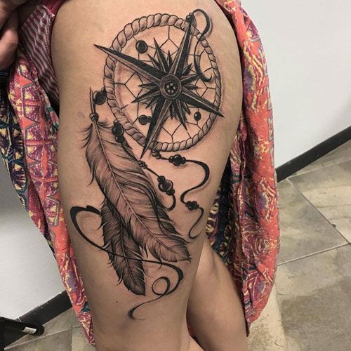 tatuagem feminina perna