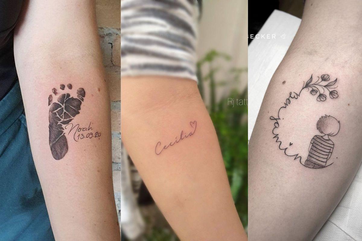 ideias tatuagem filhos delicada