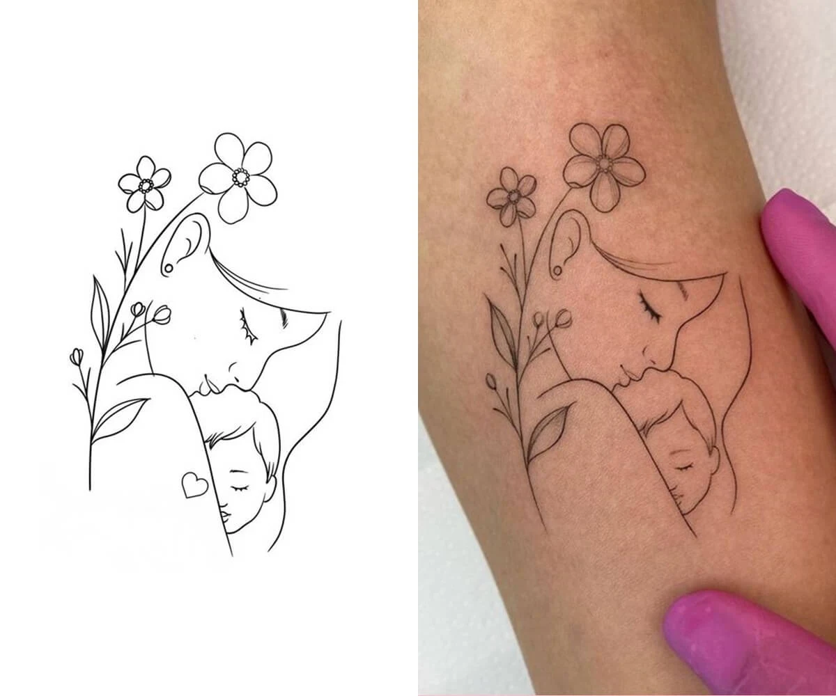 ideias tatuagem filhos delicada