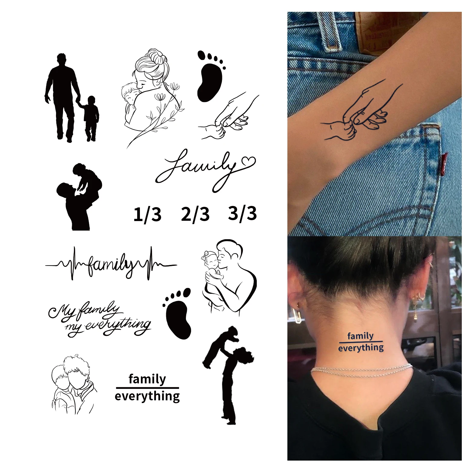 tatuagem delicada filhos vs tatuagem tradicional filhos