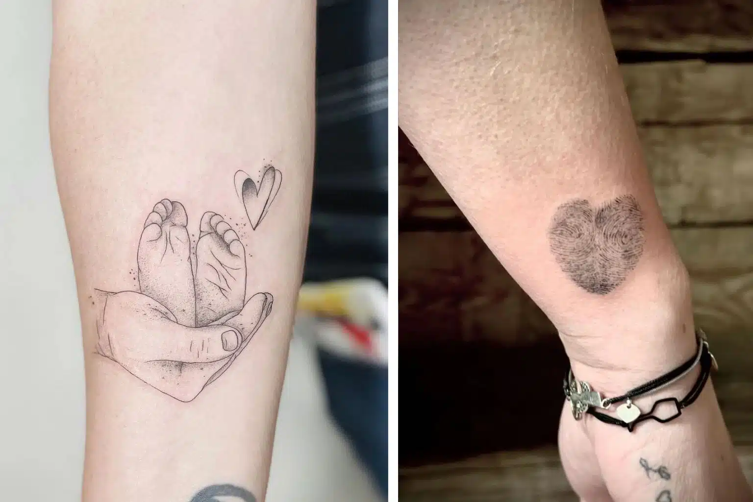tatuagem de letra de filho delicada