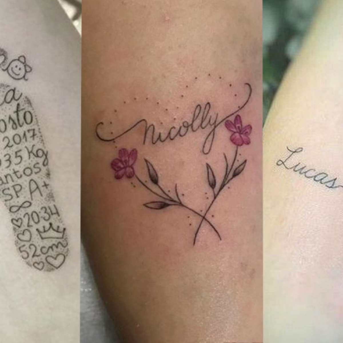 tatuagem filhos delicada