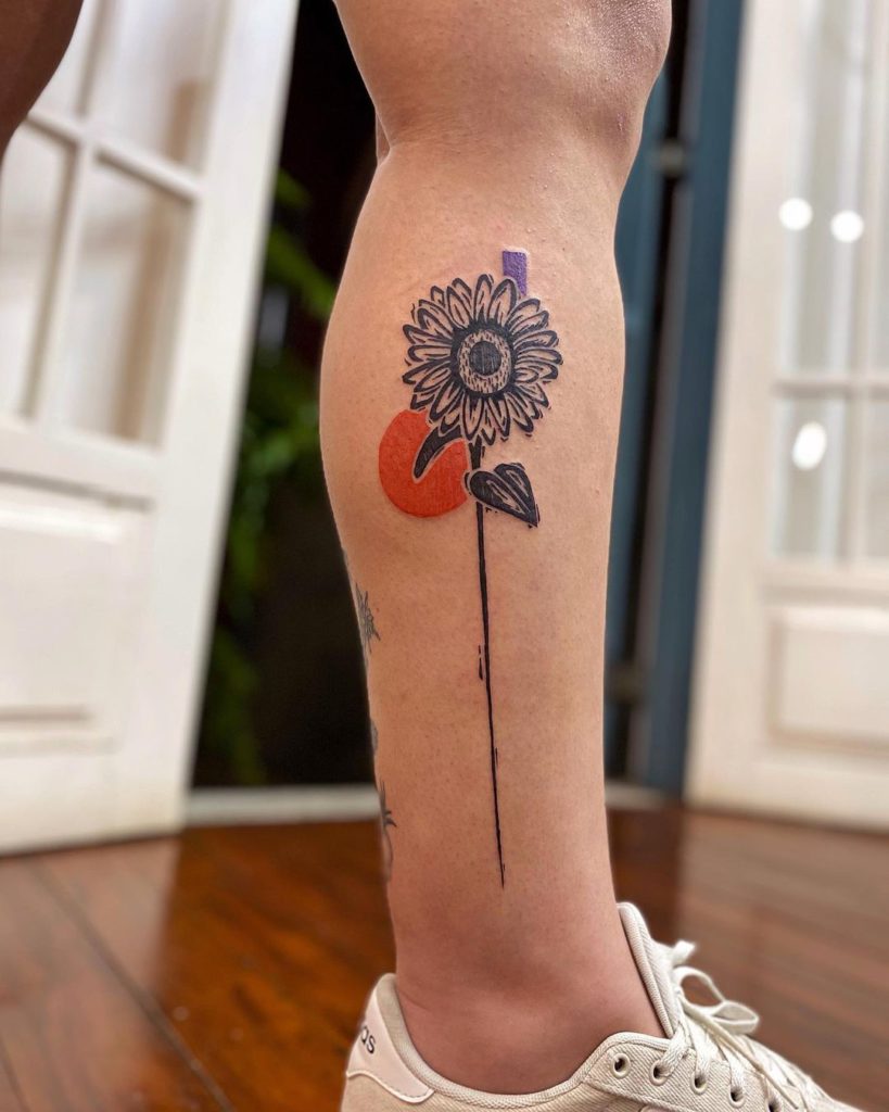 tatuagem girassol no tornozelo significado
