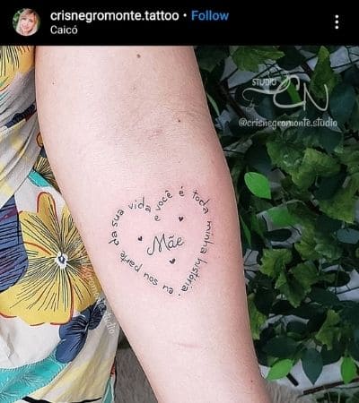 tatuagem homenagem a mae