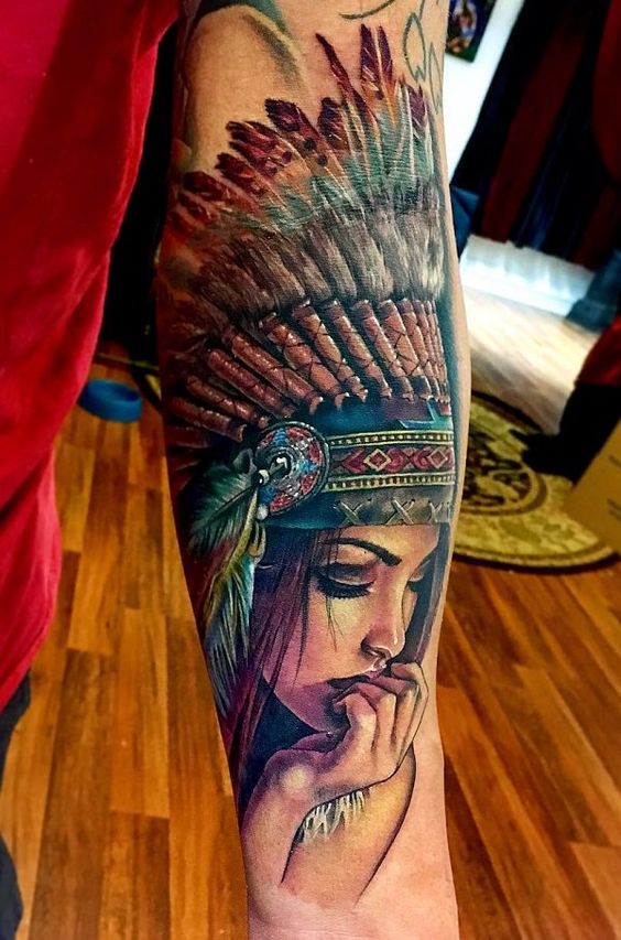 ideias tatuagem india realismo ou neo traditional