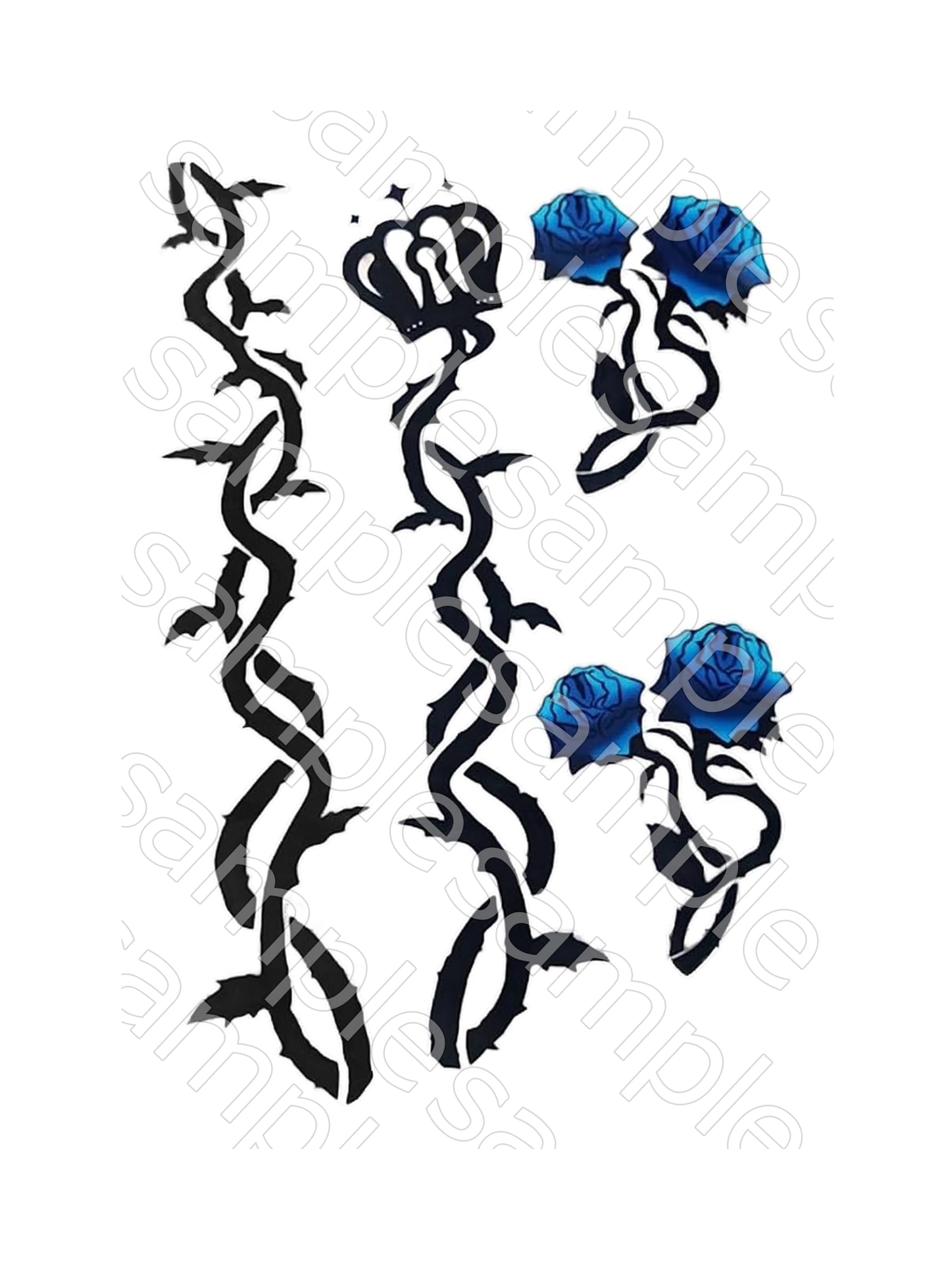 tatuagem rosa azul kaiser