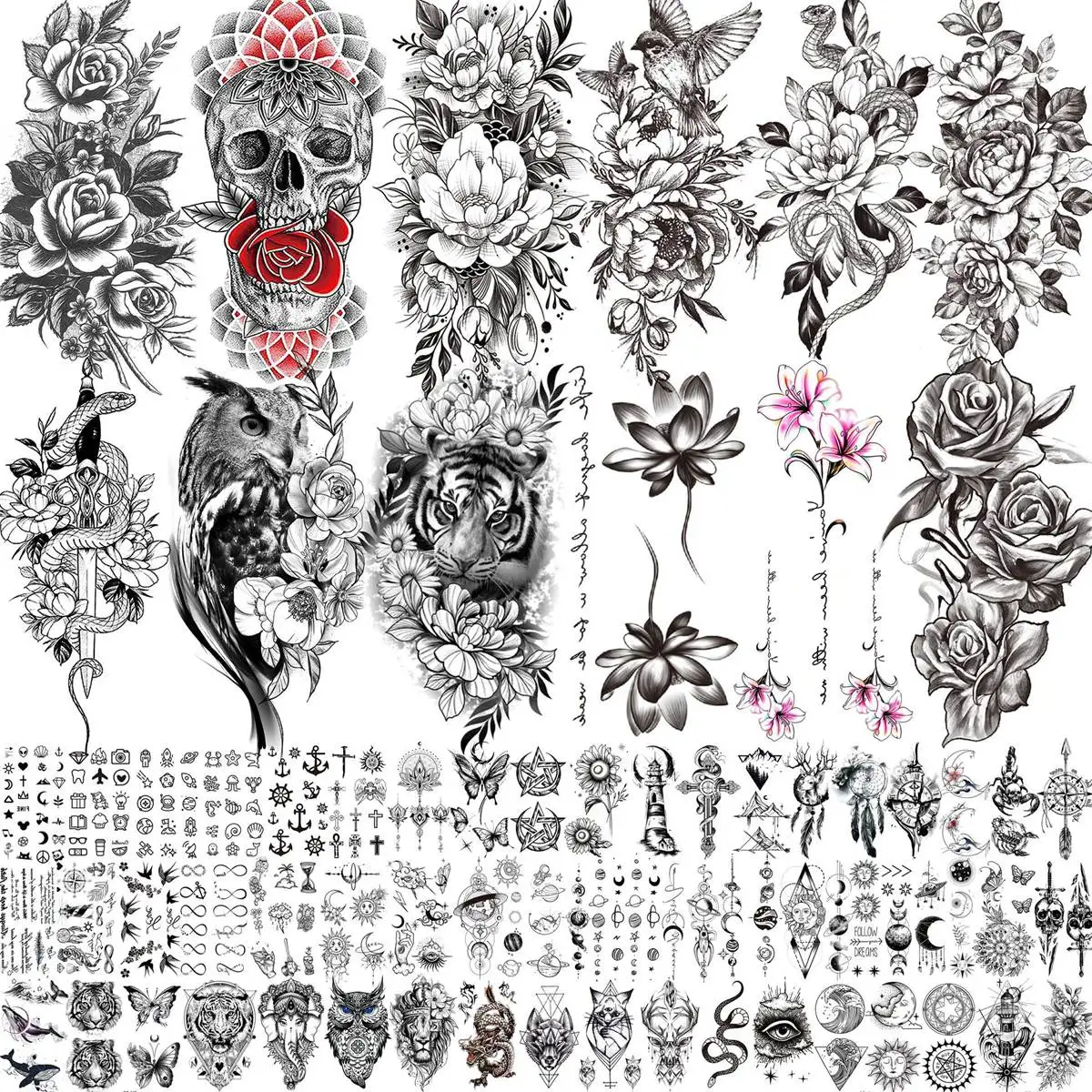 significado leão e flor tatuagem