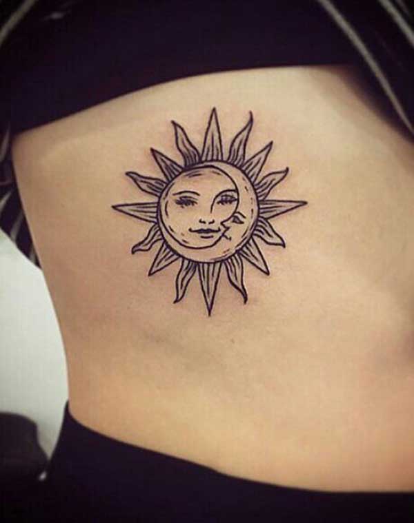 tatuagem lua e sol