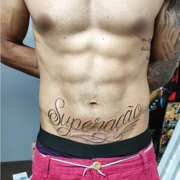 tatuagem delicada barriga