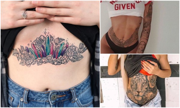 tatuagem realista barriga