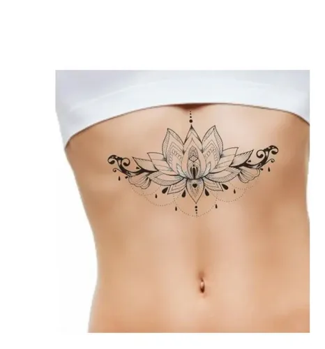 tatuagem fineline barriga