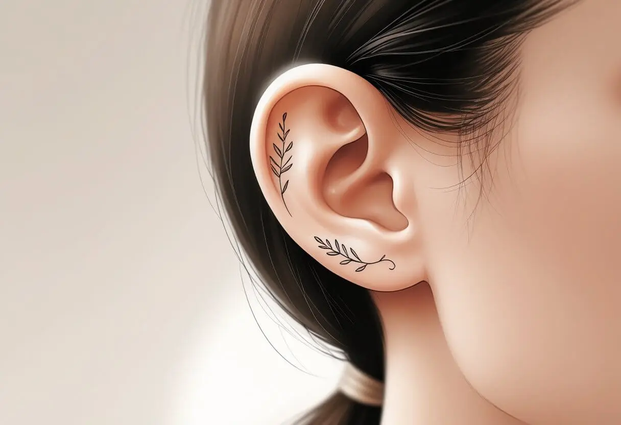 tatuagem na orelha feminina