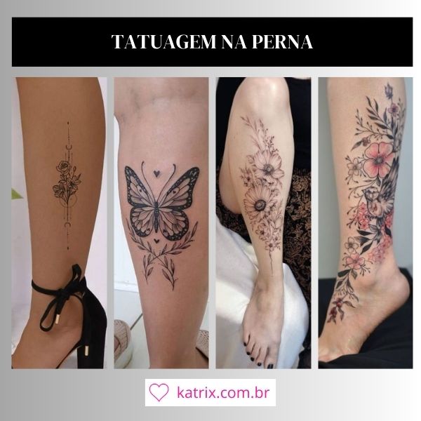 tatuagem na perna de mulher