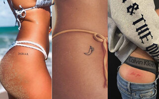ideias de tatuagem pequena no glúteo feminina