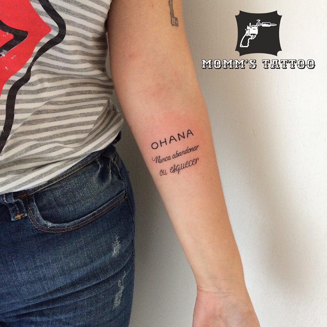 tatuagem ohana vs tatuagem familia tradicional