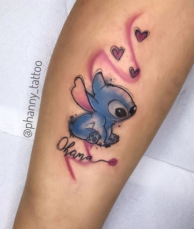 tatuagem ohana escrita fina
