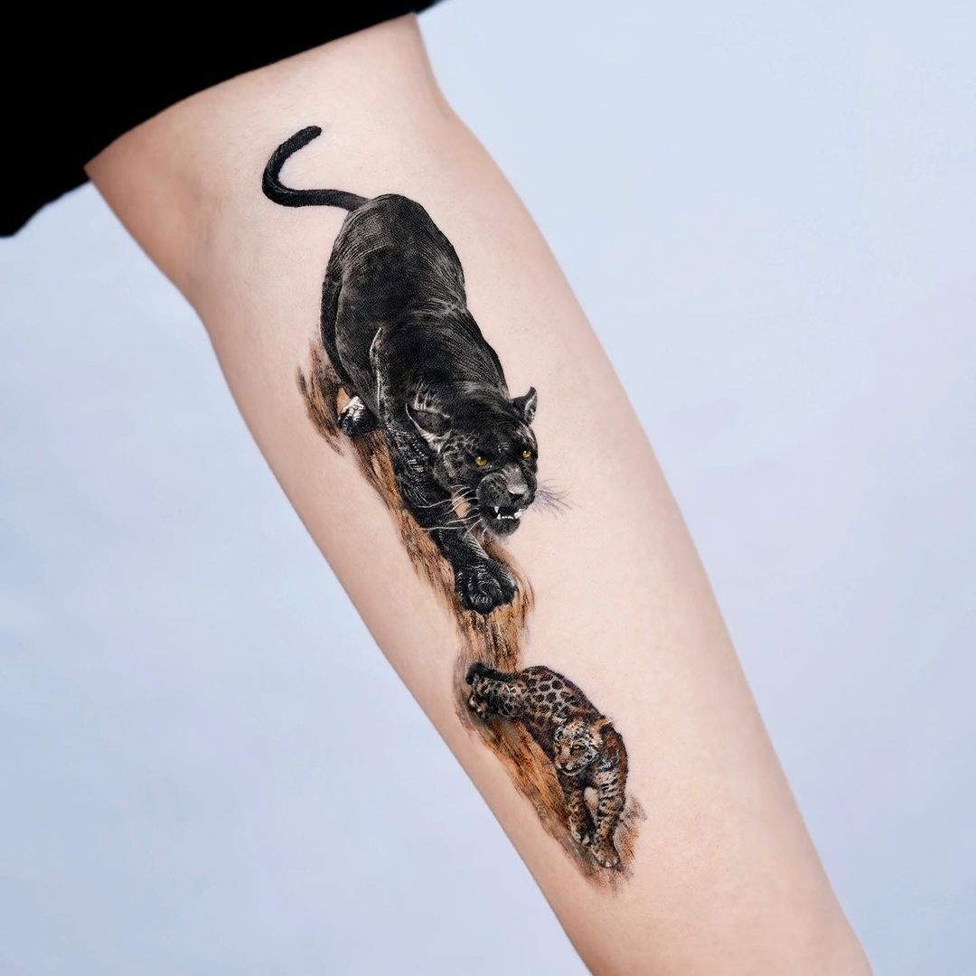 tatuagem pantera feminina
