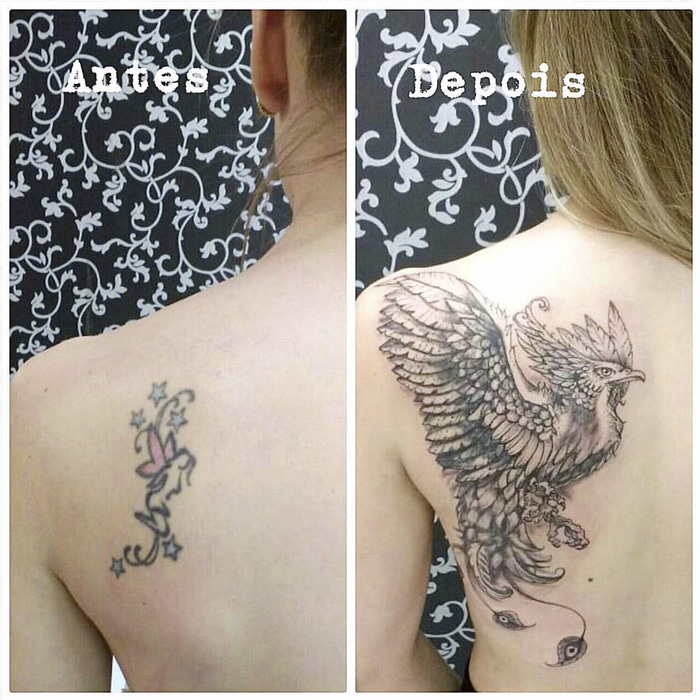 tatuagem cover-up estilo aquarela